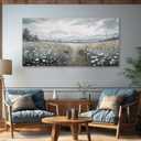 Glvzygy Canvas Wall Art Vintage Wall Decor Classical Painting Canvas Prints Vintage Floral Wall Art for Home Room Bathroom Decor Living and Office Home Decor 29"x58"