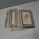 4x6 Picture Frame with Real Glass, 4 set Ornate Vintage Picture Frames for Wall or Tabletop Display, Gold 4 x 6 Frame for Wall home best gift