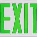 GZRUIYANG Exit Sign With Emergency Lights Green, LED Exit Light With Battery Backup, UL 924 Certified, AC 120/277V, Commercial Lights Combo for Business - 1 Pack (White Housing Green Letter)