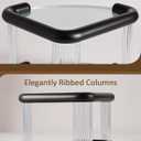 Corner Bathroom Counter Organizer, Perfume Skincare Organizers and Storage Countertop, Makeup Shelf for Vanity Dresser, Tiered Counter Top Skin Care Holder, 2 Tier, Black