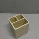 Natural Travertine Textures Toothbrush Holders for Bathroom, Electric Toothbrush and Toothpaste Holder 3 Slots Tooth Brush Organizer for Bathroom Countertop, Shower, Vanity