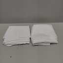 54x54 Table Cloth - 2 Pack Square White Washable Stain and Wrinkle Resistant Polyester Table Cover for Dining Tables, Various Parties and Camping (White)