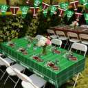 Football Party Decorations Kit for 24 Guests - 99Pcs Tableware with Dinner Plates, Dessert Plates, Cups, Napkins, Tablecloth & Banner, Supplies and Favors for Birthday, Tailgate, Game Day (Football)