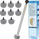 Pumice Stone for Toilet Deep Cleaning for Remove Hard Water Stains with 1 Toilet Handle+ 8 Pumice Stones