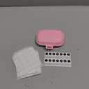 Holii Travel Pill Organizer, 8 Compartments Portable Pill Case, Daily Pill Box to Hold Vitamins, Small Pill Container for Pocket Purse Medicine OrganizerPink