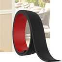 0.4" Rise Threshold Ramp for Doorways, Self-Adhesive Rubber Ramp for Door Threshold, 3.3Ft Long, Ideal for Wheelchair Scooter Doorway Floor Tile Threshold Transition Strip Reducer (Black, 3.3Ft)