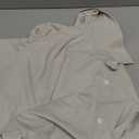 Mens Linen Shirt Short Sleeve Wrinkle Free Casual Untucked Button Down Shirts Beach Breathable Tops Summer, XL