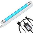 Coospider 6W UV Light with Ozone,185nm Sanitizer Lamp with 3 Time Gear, UVC Lamp for Shoes/Closet/Cabinet/Bathroom 110V CTUV-6– Perfect Father's Day Gifts