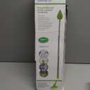 Scrub Cleaning Brush with Long Handle 35'' - Extendable Floor Scrubber with 1 Stiff Bristles & 3 Sponge Brush, Adjustable Lightweigh Detachable Kitchen Brush for Baseboard Shower Bathroom Bathtub Tile