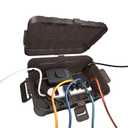 Flemoon Outdoor Electrical Box Waterproof, IP54 Waterproof Extension Cord Cover, Protect Outlet, Plug, Socket, Timer, Power Strip, Holiday Light, Large Weatherproof Connection Box, Brown