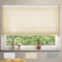 MYshade Cordless Cellular Window Shades Light Filtering Blinds for Indoor Windows 1.5 inch Honeycomb Cell Sheer Fabric Accordion Pull Down Blinds Easy Lift Easy to Install, Size 34" W X 48" H (Beige)