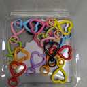 30 Pieces Heart Shape Carabiners, Color Bag Rings Carabiner with Painted Surface for Keychain, Backpack, DIY Craft Accessories