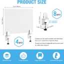 Desk Divider 4 Pcs Desk Privacy Panel 23.6''L x 15.8W'' Office Partitions Frosted Acrylic Panel Pack of 4 Desk Divider Partition with Adjustable Universal Base