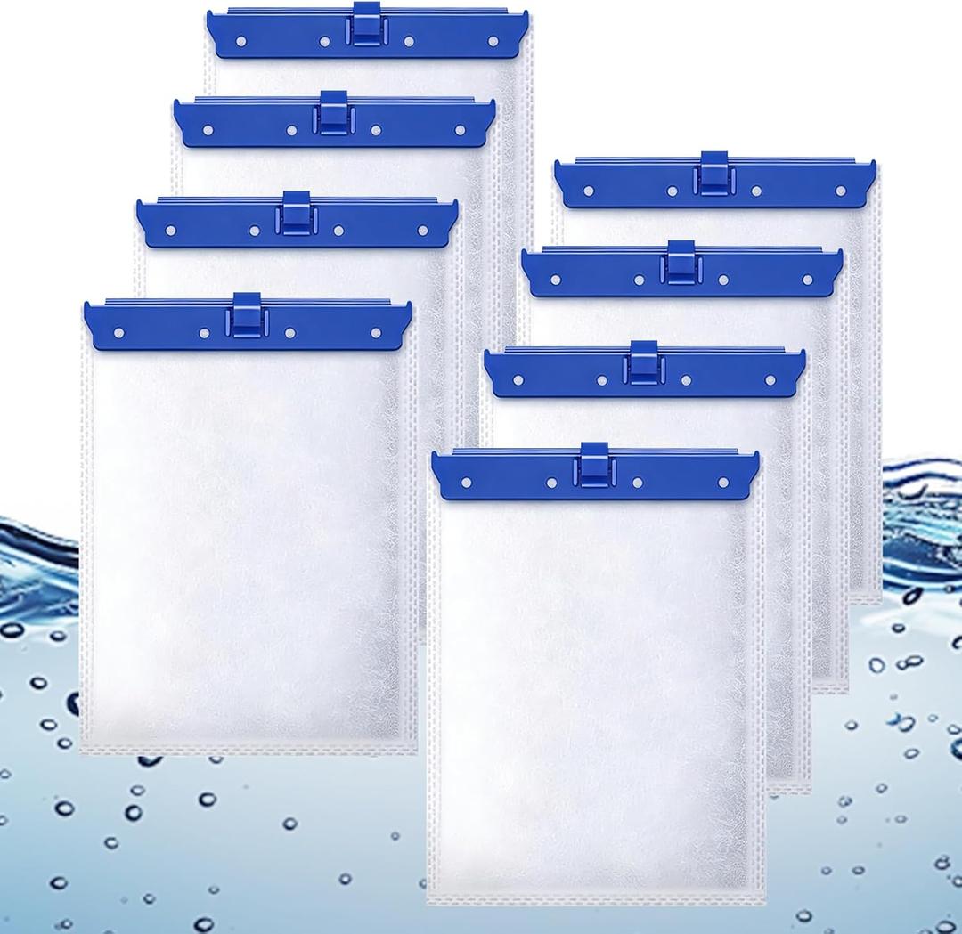 Qwakay Large Filter Cartridges for Tetra Whisper Bio-Bag Filters, 8 Pack