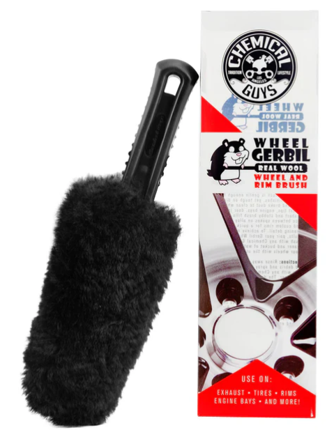 Chemical Guys Gerbil Wheel and Rim Cleaning Brush - Soft Natural Bristle Detailing Tool for Tires, Exhausts & Delicate Surfaces - Wheel Cleaner Brush to Safely Clean Brake Dust, Grime and Dirt, 1 Pack