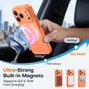 TAURI for iPhone 17 Pro Max Case, Compatible with MagSafe, (Full Camera Protection) Camera Control Cover Solid-Color Matte Magnetic 17 Pro Max Phone Case, Orange