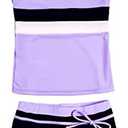 PROALLO Little Girls' Summer Swimwear Two Piece Boy Short Tankini Kids Swimsuit, 11/12Y