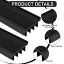 Innconee 2 Pcs 3 Feet Black Vinyl Door Bottom Adjustable Weatherstrip Door Bottom with Drip Cap Weatherproof Under Doors Seal for Gaps from 1/4'' to 9/16'' for 1 3/4'' to 2'' Thick Doors
