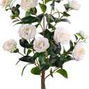 3FT Artificial Camellia Tree, Faux Camellia Plant Outdoor Camellia Flowers Tree Greenery Potted Plant for Living Room Door Patio Deck Yard Décor Outdoor Indoor