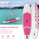 Inflatable Stand Up Paddle Board Includes Paddle, Dual Action Pump, and Accessories 11ft Lightweight iSUP, 33"*6" Wide Stable Design, Anti-Slip EVA Deck, Paddle Board for Adults