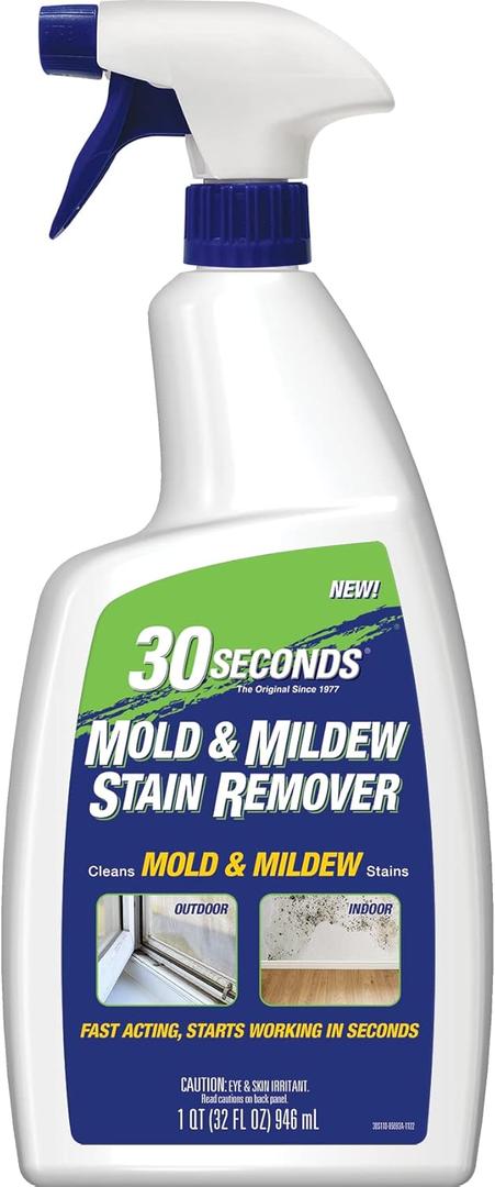 30 SECONDS Mold & Mildew Stain Remover Spray- Indoor & Outdoor Use (1 Ounce (Pack of 1))