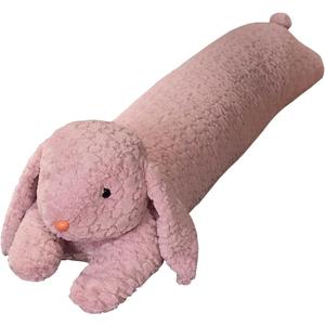 Rabbit Plush Pillow - 35 inch Long Plush Toy - Birthday, Christmas, Valentine's Day Gift for Kids (Lilac Bunny)