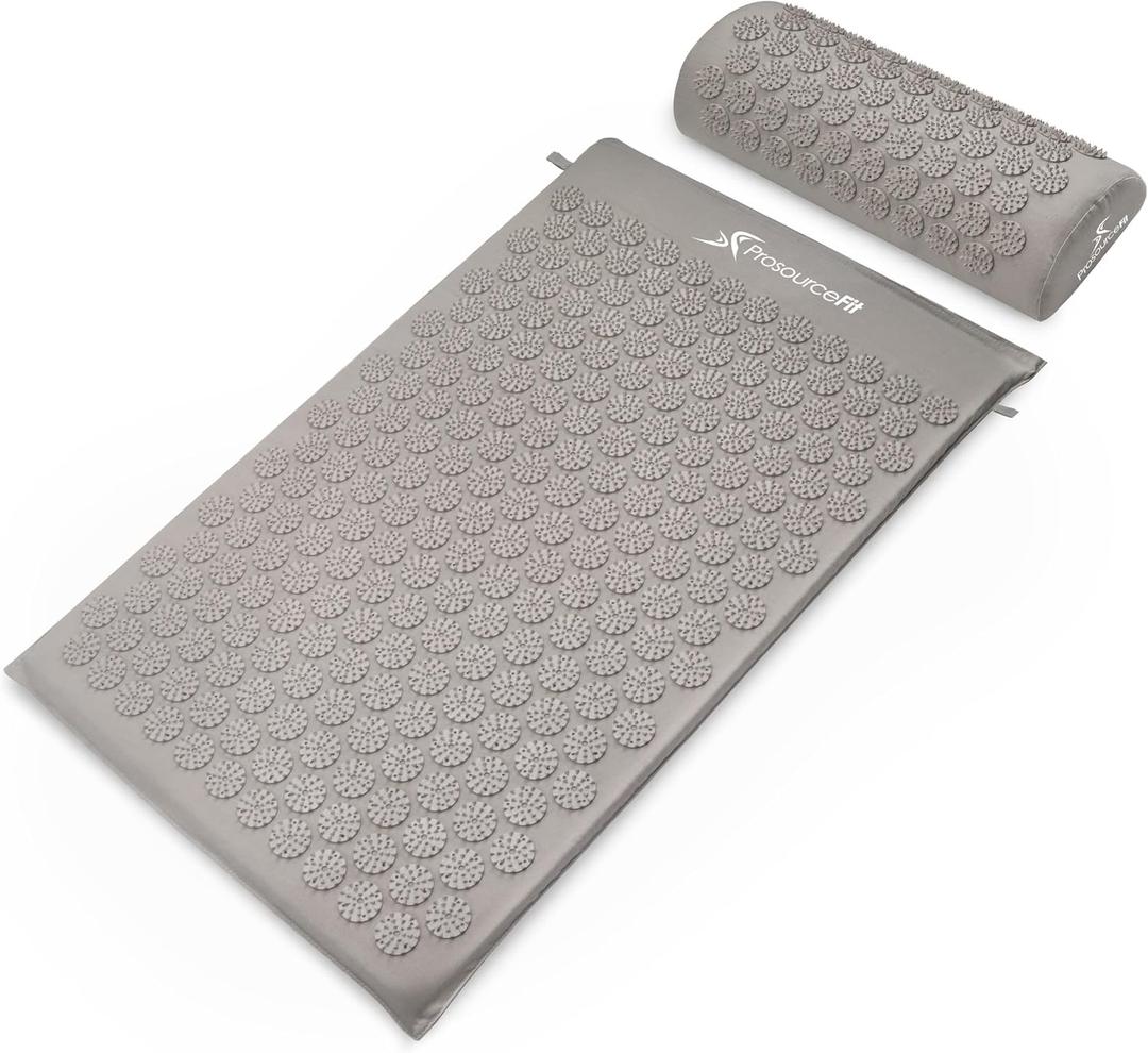 ProsourceFit Acupressure Mat and Pillow Set for Back/Neck Pain Relief and Muscle Relaxation Large
