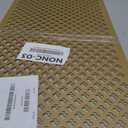 Therwen 2 Pcs Decorative Aluminum Sheet Metal Cloverleaf Sheet 24 x 12 Inch Perforated Metal Panels 0.04 Inch Thick Brass Mesh Decorative Panels for Indoor Outdoor