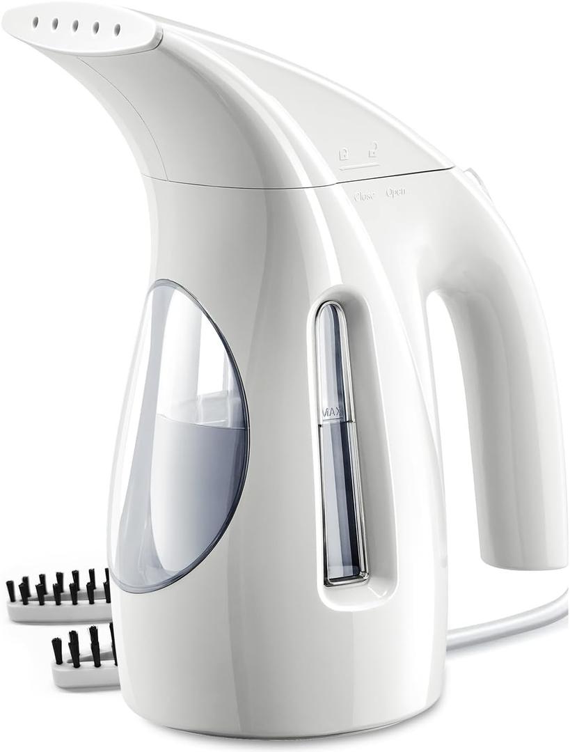 HiLIFE Steamer for Clothes, Portable Handheld Design, 240ml Big Capacity, 700W, Strong Penetrating Steam, Removes Wrinkle, for Home, Office(ONLY FOR 120V)(White)