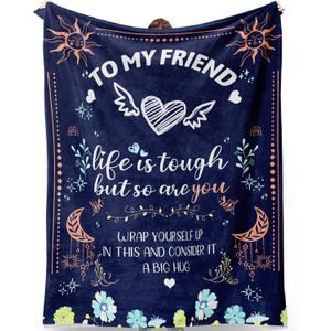 Aeekdook Best Friend Blanket, Best Friend Birthday Gifts for Women, Unique Friendship Gift for My Best Friend, Bestie, BBF, Soul Sister, for Best Friend - Throw Blankets 50x60