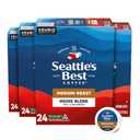 Seattles Best Coffee, Medium Roast K-Cup Coffee Pods, House Blend, 100% Arabica, 4 Boxes (96 Pods Total) (EXP 06/12/26)