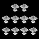 10Pcs Crystal Clear Acrylic Drawer Handles (1.2-Inch Square)