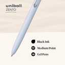 Uniball Zento Gel Ink Rollerball Pens, 12 Black Medium Point Smooth Writing Pens, Colored Japanese Pens, Zen Colors