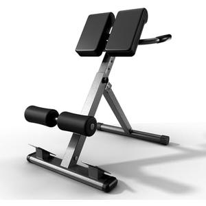 FITKS360 Roman Chair Hyperextension Bench – Adjustable Back Extension Machine for Glutes, Hamstrings & Lower Back – Foldable Multi-Purpose Workout Equipment for Home Gym