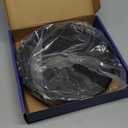 10" Oak Bathroom Vanity Tray Turntable for Perfume Candle, Round Wooden Decorative Tray for Kitchen Sink Countertop Organizer, Bathroom Counter Organizer for Skincare Makeup, Farmhouse Black Gold