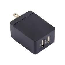 Dual USB Wall Charger Black
