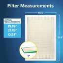 3 x Filtrete 19.5x21.5x1 AC Furnace Air Filter, MERV 8, MPR 700, Tough on Pollen, Easy on Airflow, 3-Month Pleated 1-Inch Electrostatic Air Cleaning Filter, 4-Pack (Actual Size 19.19 x 21.19 x 0.81 in)