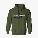 Winchester Classic Rider Hoodies for Men & Women- Sweatshirt for Army Veterans, Ammo & Gun Lovers-Gildan Fleece-Grey & Green XXL