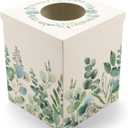 Cube 6 x 5 Iron Metal Tissue Box Holder Organizer Bathroom Vanity Countertop Night Stands Office Home, Floral