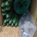 PotatoLife Plastic Fence Extra Strength with Stakes, 23.6'' x 100' Roll (Green, 23.6'' x 100')