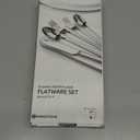 KINGSTONE Silverware Set, 20 Piece Flatware Cutlery Set for 4, 18/10 Stainless Steel Silverware Mirror Polished Dishwasher Safe for Home, Restaurant, Wedding, Party(Silver, 20 pieces for 4)