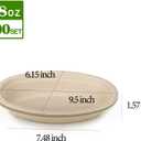 Aksipo 28 OZ 100 Count Paper Bowls, Oval Paper Bowls, Soup Bowl, Meal Prep Containers, Microwave Safe, Compostable, Large Disposable Bowls for Nacho, Burrito, Salad, Baked Potato, Chips and Cheese
