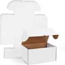 WIFTREY 12x8x6 inches White Shipping Boxes set of 15, 12 x 8 x 6 Corrugated Cardboard Boxes for Packaging Small Business, Moving, Mailing
