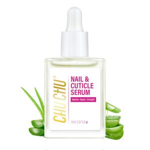 4 x CHUCHU Nail Growth and Strengthener Oil for Cuticle - Repair Moisturizing Treatment - Natural Jojoba Vitamin B & E Nail Oil for Dry Cracked Nails (Aloe Vera)