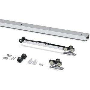 EaseLife 4FT/48in Sliding Pocket Door Hardware Kit Soft Close Mechanism, Aluminum Box Rail Kit,Slide Smoothly Quietly,Easy Install,No Door (44.5" Track Kit for 23"~24" Wide Single Door)
