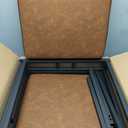 Counter Height Bar Stools Set of 2, 24" Barstools for Kitchen Countertop, Faux Leather Counter Stools with Thick Square Seats & Sturdy Metal Base, Simple Assembly, Brown