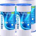 ICEPURE 5 Micron 10" x 4.5" Whole House Sediment Pleated Water Filter Replacement for GE FXHSC, Culligan R50-BBSA, Pentek R50-BB, DuPont WFHDC3001, W50PEHD, GXWH40L, GXWH35F for Well Water, 4PACK