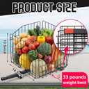 Tioncy Folding Rear Basket Metal Compatible with Most Golden, Drive & Pride Mobility Scooter Waterproof Steel Heavy Duty Mobility Scooters Accessories Works with 1" Receiver Storage Cargo Basket, about 15 x 14 x 14.5"