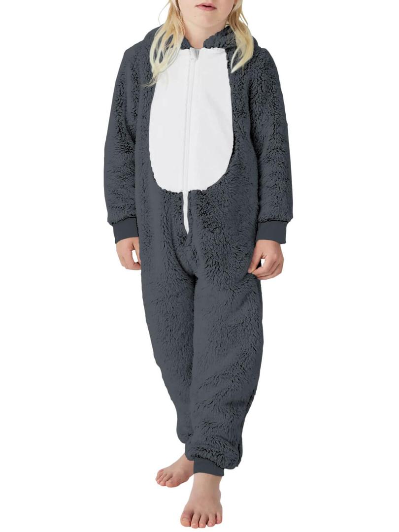 rrhss Boys Pajamas Flannel Hooded Rompers Long Sleeve Zip up Onesies