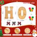 6PCS Bamboo Christmas Decorations Letters Charcuterie Board Box-(with 14 Balloons and Bow) HOHOHO Charcuterie Letters Fillable Food Christmas Party Supplies Table Decoration Food Tray Platter